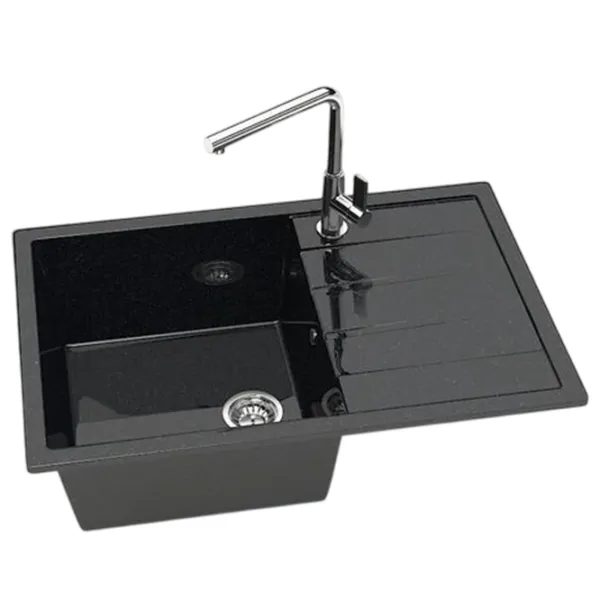 Chiuvetă Marrbaxx Z161Q4 75 x 50.5 / Piatră artificială / Black photo 3