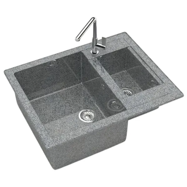 Chiuvetă Marrbaxx Z019Q8 60.5 x 49 / Piatră artificială / Gray photo 3