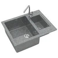 Chiuvetă Marrbaxx Z019Q8 60.5 x 49 / Piatră artificială / Gray photo 3