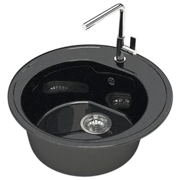 Chiuvetă Marrbaxx Z003Q4 51 x 51 / Piatră artificială / Black photo 3