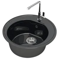 Chiuvetă Marrbaxx Z003Q4 51 x 51 / Piatră artificială / Black photo 3