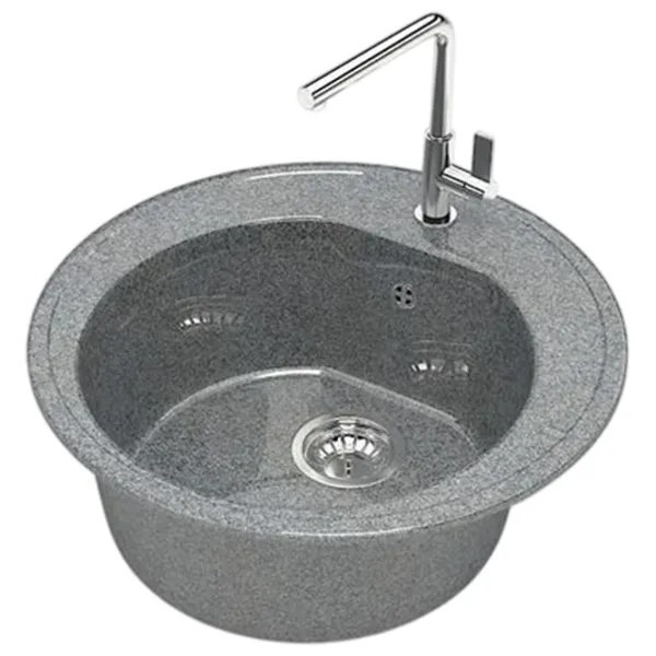 Chiuvetă Marrbaxx Z003Q8 51 x 51 / Piatră artificială / Gray photo 3