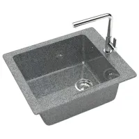 Chiuvetă Marrbaxx Z008Q8 50 x 42.5 / Piatră artificială / Gray photo 3