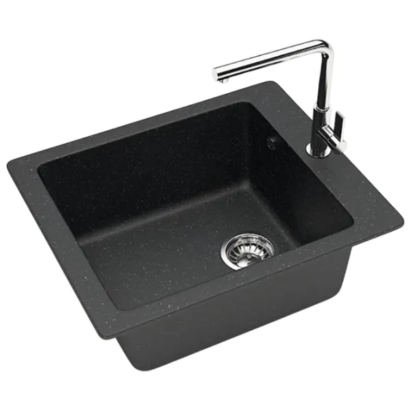 Chiuvetă Marrbaxx F008Q4 50 x 42.5 / Piatră artificială / Black photo 3