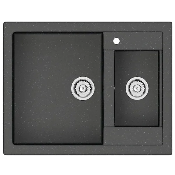 Chiuvetă Marrbaxx F019Q4 60.5 x 49 / Piatră artificială / Black photo 1