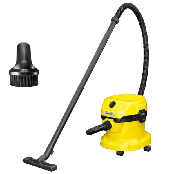Промышленный пылесос KARCHER WD 2 Plus V-12/4/18 + щетка WD 1000 Вт / Желтый photo 1
