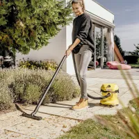 Промышленный пылесос KARCHER WD 2 Plus V-12/4/18 + щетка WD 1000 Вт / Желтый photo 5