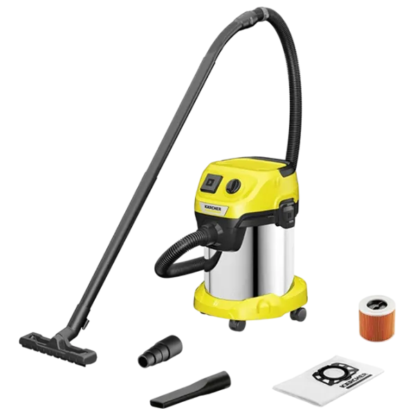 Промышленный пылесос KARCHER WD3 P S V-17/4/20 1000 Вт / Желтый photo 1