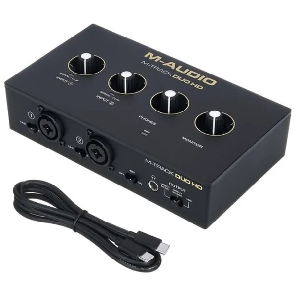 Interfață audio M-Audio M-track Duo HD 192 kHz / / Black photo 8
