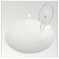 Lavoar Marrbaxx V055 Dreptunghiulară / Deasupra mașinii de spălat / White photo 2