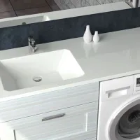 Lavoar Marrbaxx V120 Dreptunghiulară / Deasupra mașinii de spălat / White photo 3