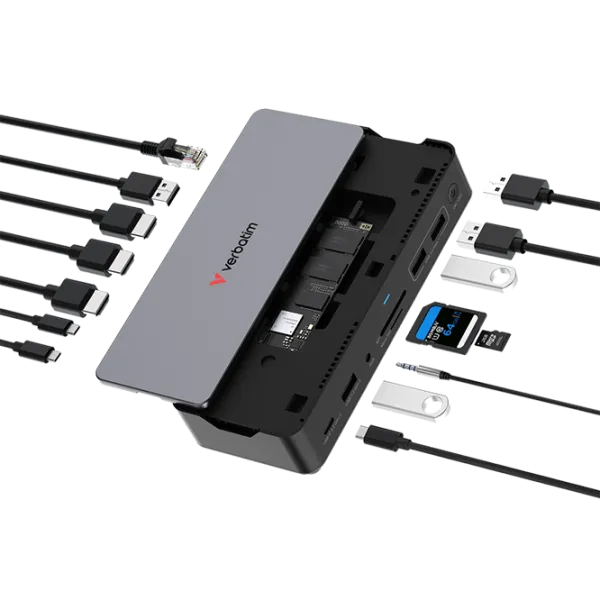 Adaptor Verbatim USB-C Pro USB Type-C / Gray photo 2