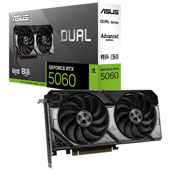 Видеокарта Asus GeForce RTX5060 Dual Advanced OC PCI Express x8 5.0 / 8 ГБ photo 7