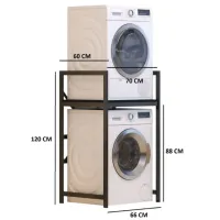 Dulap pentru mașini de spălat Hanah Home C7 PAL / Black photo 5