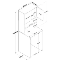Dulap pentru mașini de spălat Rani KD101 PAL / Oak White photo 10