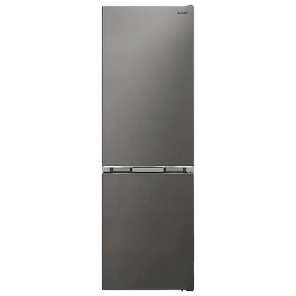 Frigider SHARP SJ-NBA11DMXPE-EU cu congelator jos 331 l / 185 cm / Inox photo 1