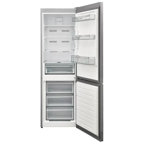 Frigider SHARP SJ-NBA11DMXPE-EU cu congelator jos 331 l / 185 cm / Inox photo 2