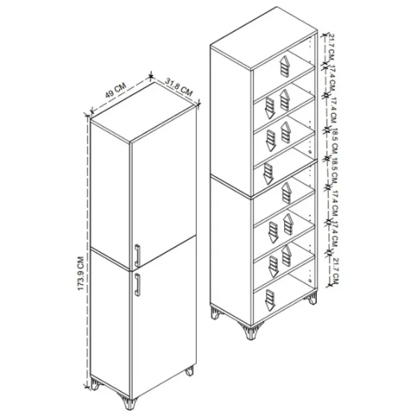 Kухонный шкаф Bofigo 12-80-01 White / ДСП photo 6