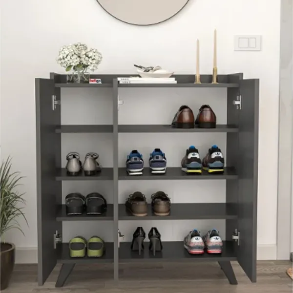 Dulap pentru încălțăminte Bofigo 12-30 102.1 x 90 x 31.8 /Anthracite /Anthracite photo 5