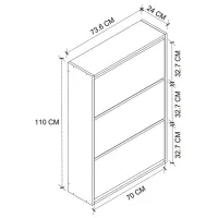 Dulap pentru încălțăminte Bofigo 18-03 110 x 73.6 x 24 /Pine /White photo 6