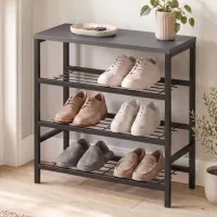 Etajeră pentru încălțăminte Bofigo 18-08 67 x 65 x 29.7 /Black /Anthracite photo 3