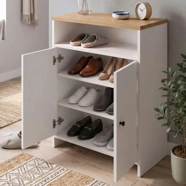 Dulap pentru încălțăminte Bofigo 18-17 86 x 62 x 35 /White /White photo 5