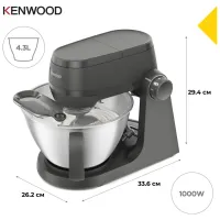 Robot de bucătărie Kenwood KHC 30.045 GY 1000 W / Gray photo 3