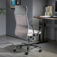 Fotoliu de birou LUMI CH05-62 Stofă/ Gray Black photo 9