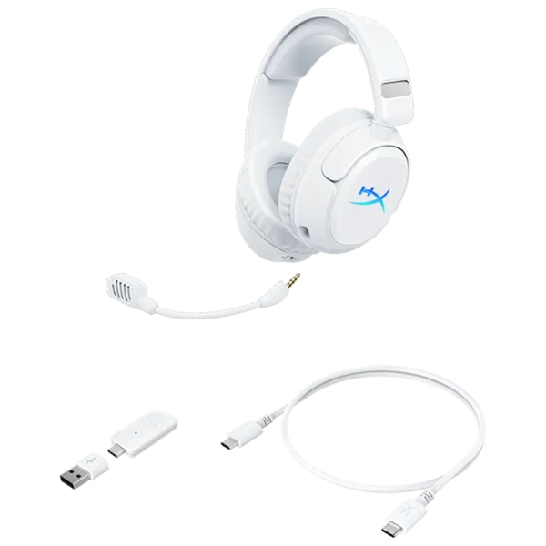 Căști HyperX Cloud Flight 2 White Fără fir/ Gaming photo 5