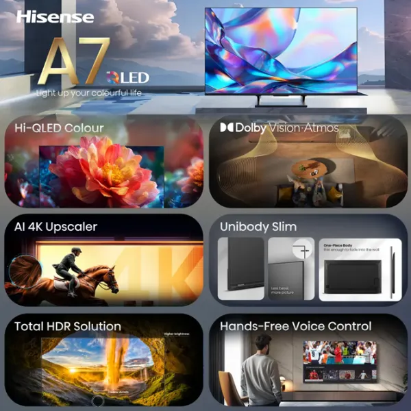 Телевизор Hisense 65A7S 65" / QLED / 4K / Smart TV / Черный photo 4