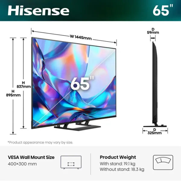Телевизор Hisense 65A7S 65" / QLED / 4K / Smart TV / Черный photo 6