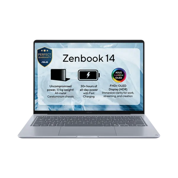 Laptop Asus Zenbook 14 OLED UX3480KA Ryzen AI 5 330 / 16 GB / 512 GB / VGA Integrată / Blue photo 1