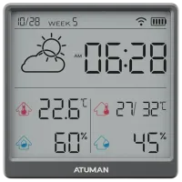 Stație meteorologică Xiaomi ATuMan TH3 Space Gray
