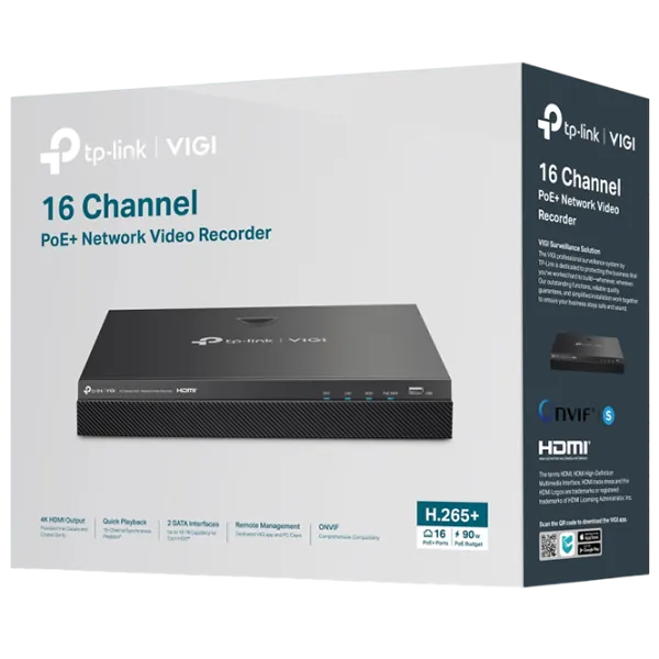 Сетевой видеорегистратор TP-Link VIGI NVR2016H-16P Проводная/ Черный photo 3