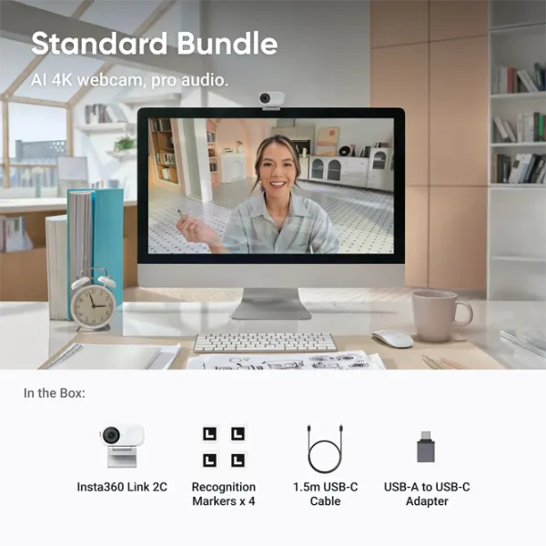 Web Camera Insta360 Link 2C Standard Edition / White photo 3