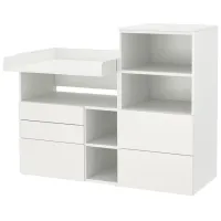Masă de înfășat Ikea Smastad/Platsa 5744950 Unisex / 0+ / White