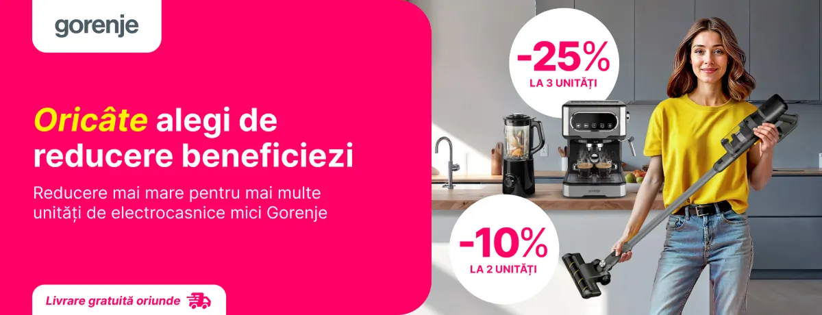 Reducere mai mare pentru mai multe unități de tehnică Gorenje!