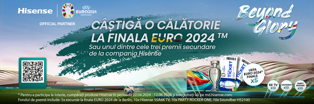 Călătorește la finala EURO 2024 cu Hisense!