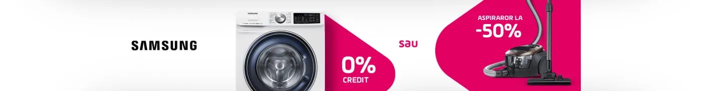 Aspiratoare cu reducere 50% la procurarea mașinii de spălat Samsung