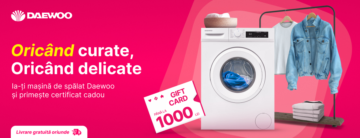 Gift card până la 1 000 lei pentru alte cumpărături!