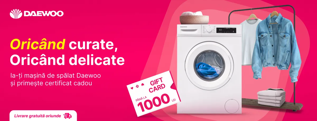 Gift card până la 1 000 lei pentru alte cumpărături!