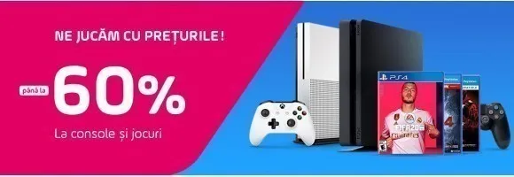 Ne jucăm cu prețurile! Până la 60% reducere la console și jocuri