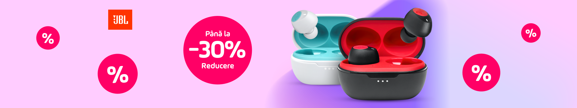 Reduceri până la -30% la căști fără fir JBL