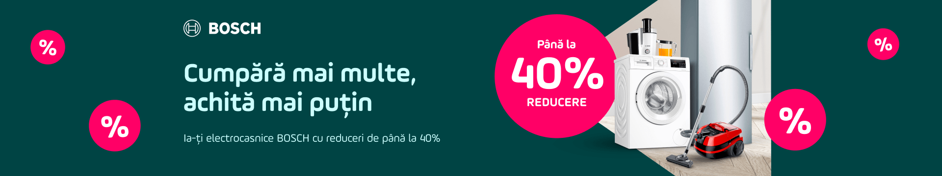 Reduceri la tehnica BOSCH de până la 40%