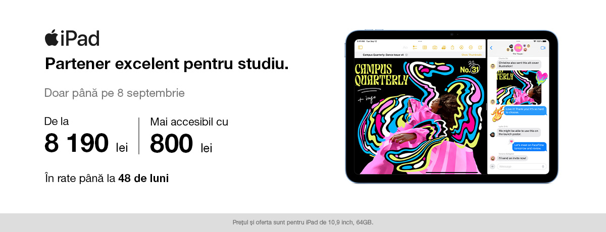 Alege partenerul excelent pentru studii cu Apple!