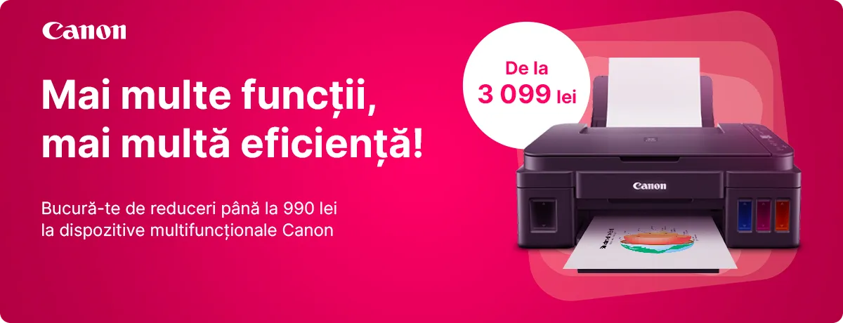 Mai multe funcții, mai multă eficiență! Dispozitive multifuncționale Canon.