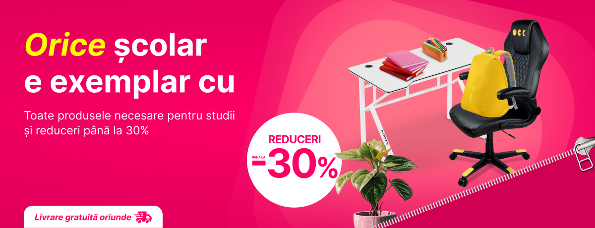 Ai toate produsele necesare pentru școală cu până la 30% reduceri!