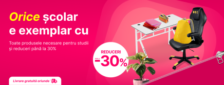 Ai toate produsele necesare pentru școală cu până la 30% reduceri!