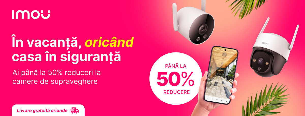 Profită de reduceri până la 50% la camere de supraveghere!