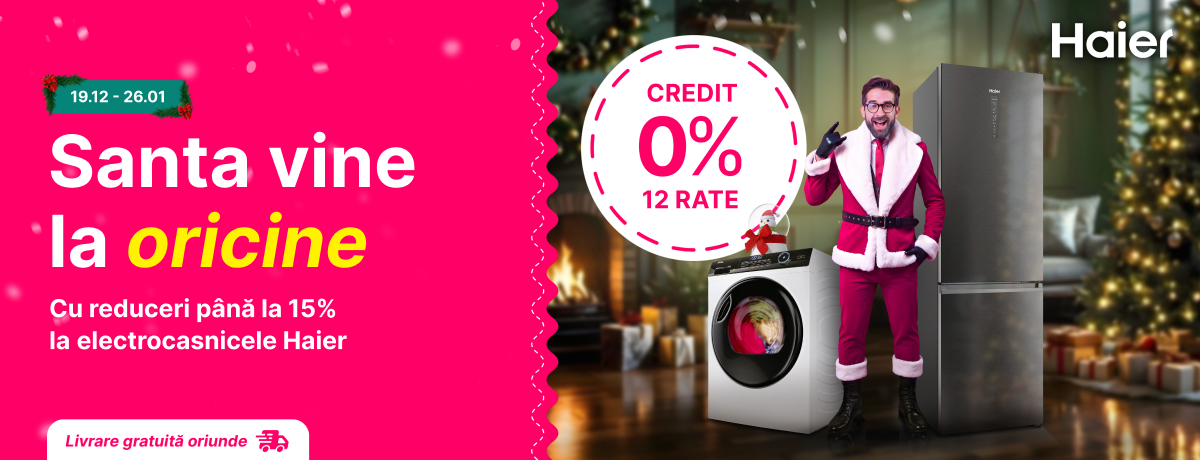 Santa vine la oricine cu reduceri la electrocasnicele Haier